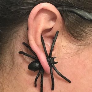Halloween spider earrings